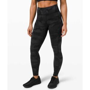 Lululemon Invigorate High-Rise Tight Heritage 365 Camo Deep Coal Multi Size 10